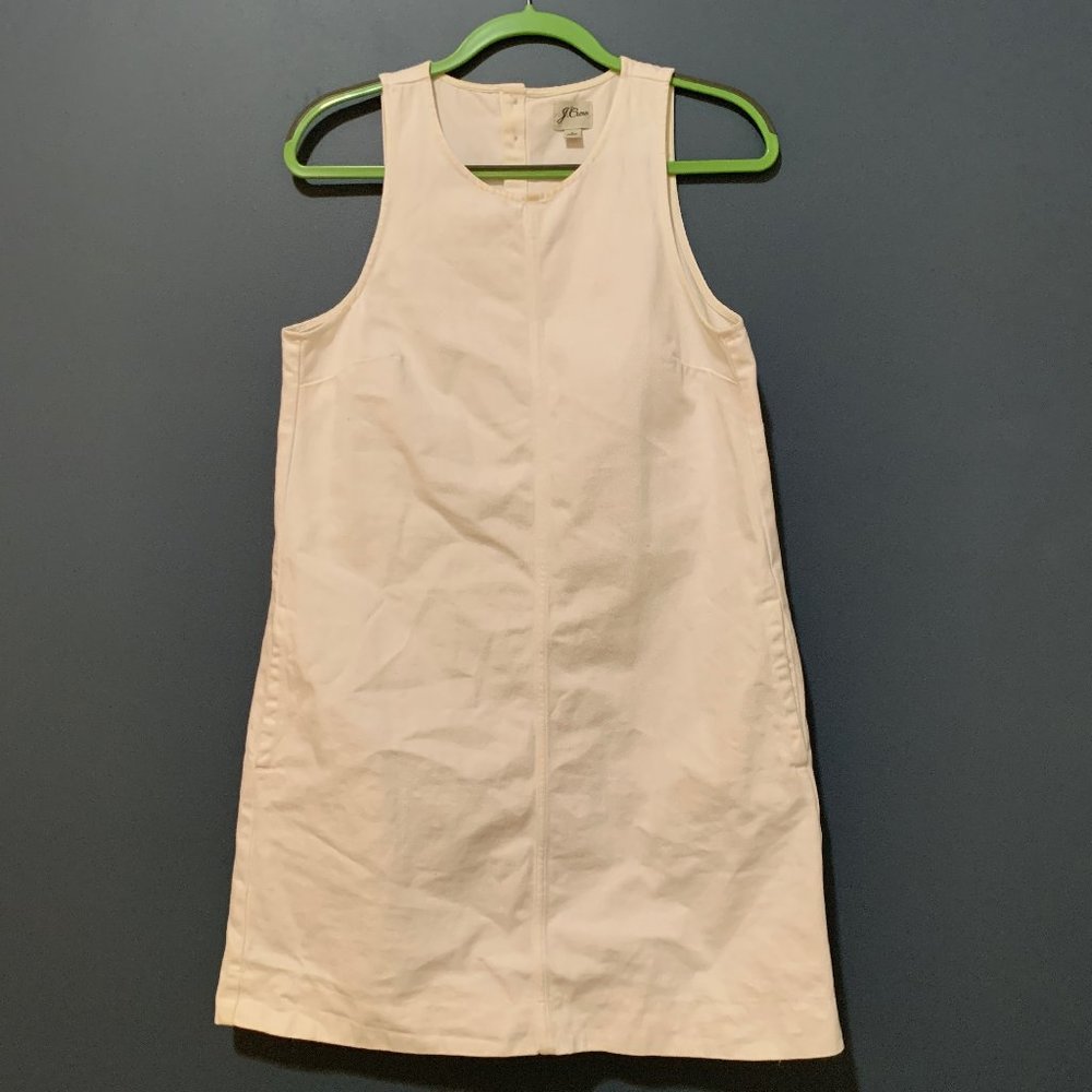 J.Crew White Denim Shift Dress